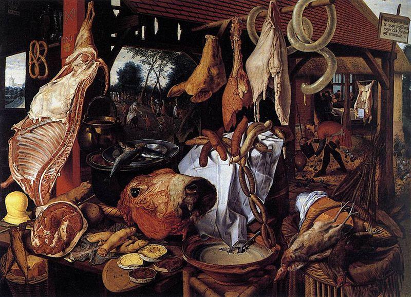 Pieter Aertsen Butcher s Stall oil painting picture